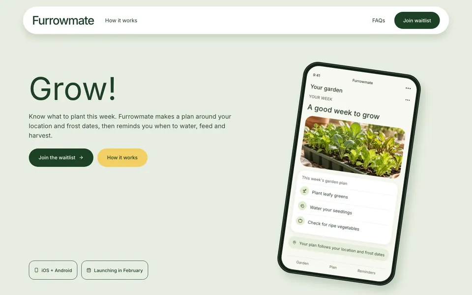 App Waitlist Website template preview