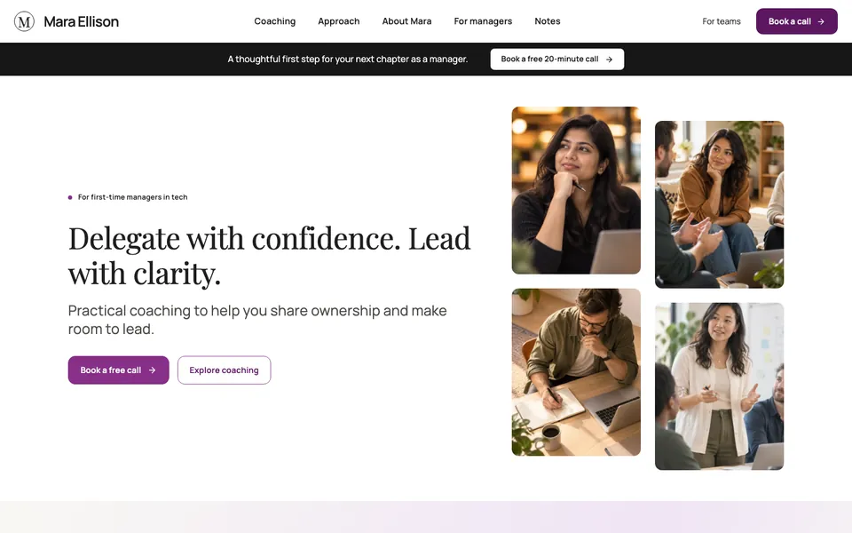 Coaching Website template preview