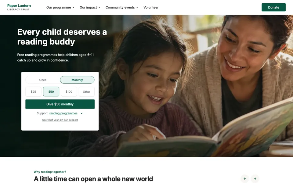 Charity Website template preview