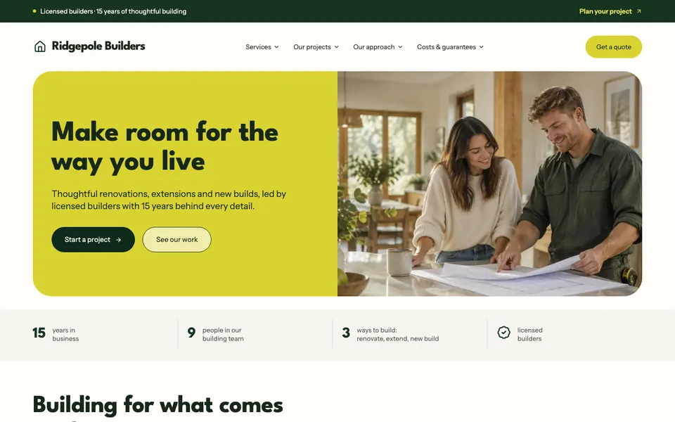 Builder Website template preview