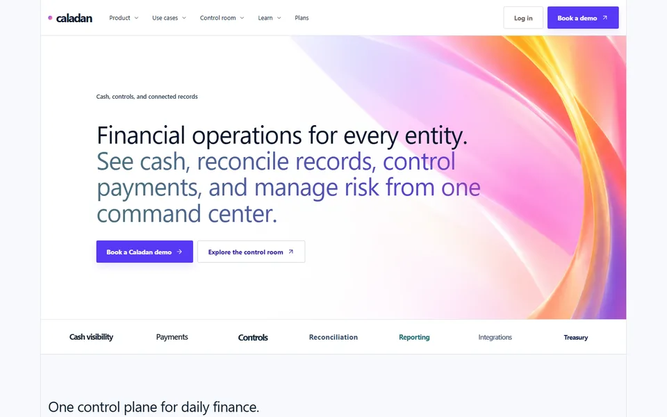 Caladan Treasury operations platform template preview